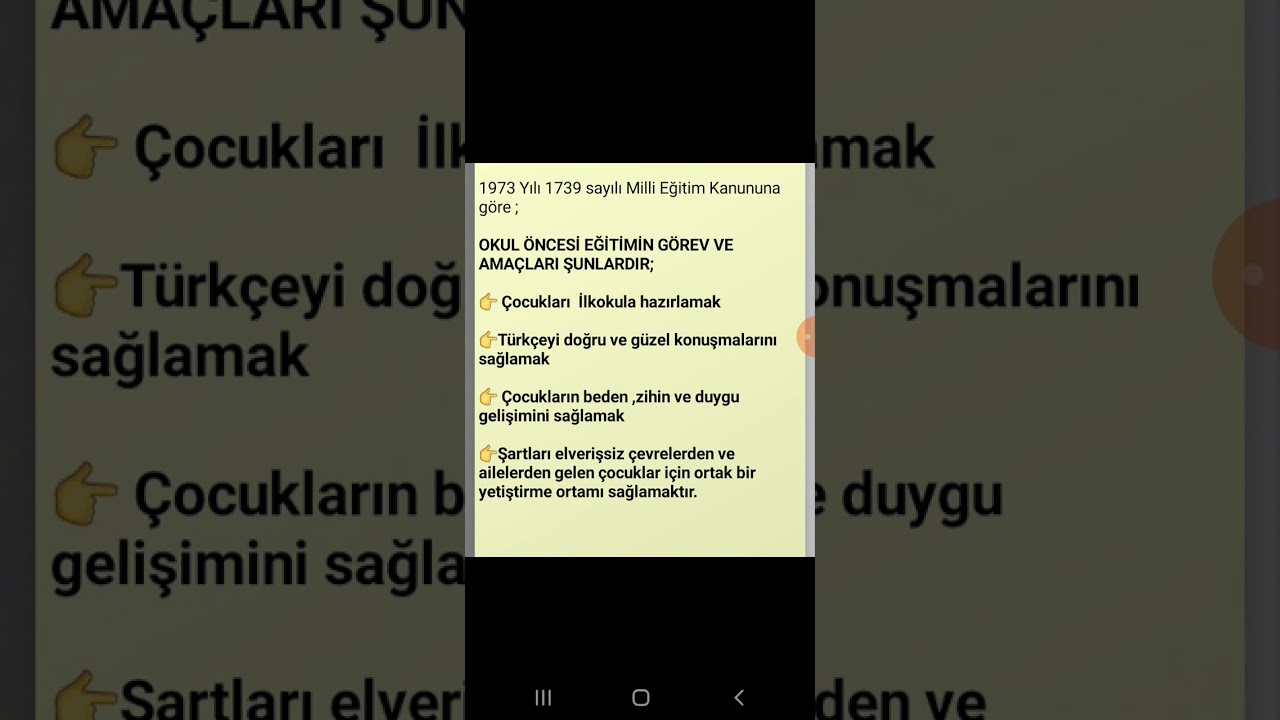 ÖABT ERKEN ÇOCUKLUK DÖNEMİNE GİRİŞ #KISA SINAV NOTLARIM