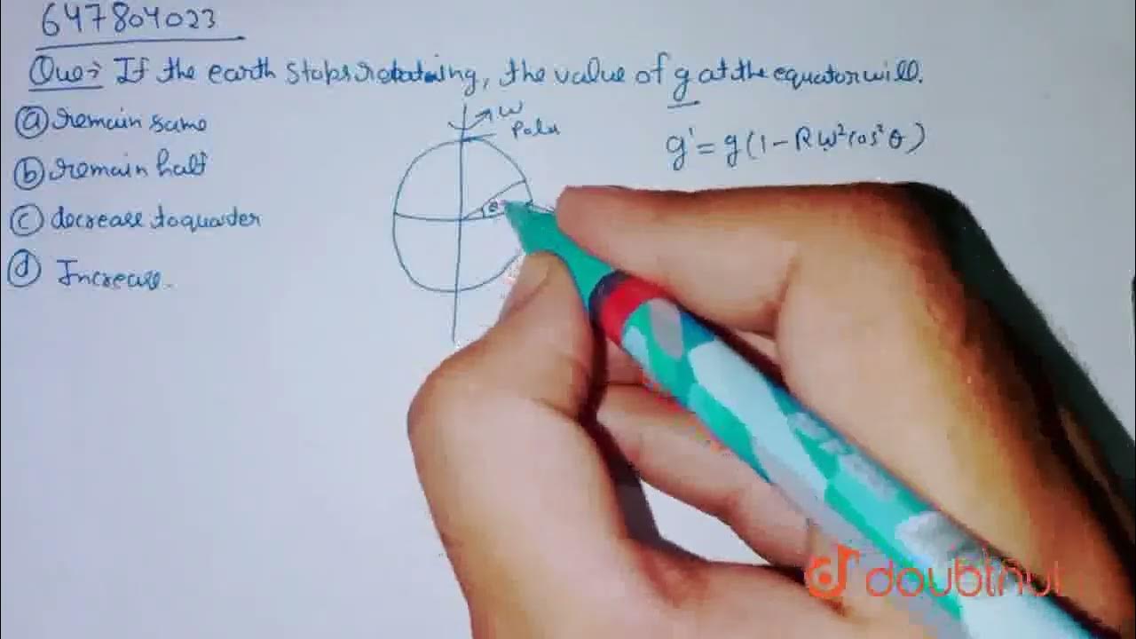 If The Earth Stops Rotating The Value Of G At The Equator Will CLASS if-the-earth-stops-rotating-the-value-of-g-at-the-equator-will-class