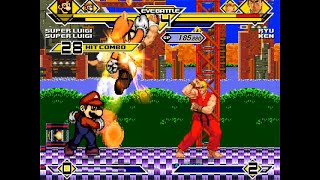 SK MUGEN - 2 Super Luigi Edits vs CvS Ryu & CvS Ken