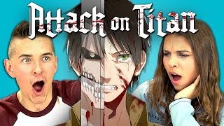 TEENS REACT TO ATTACK ON TITAN(Attack on Titan Bonus Reactions: http://goo.gl/1VfEUV NEW Vids Sun, Tues & Thurs! Subscribe: http://goo.gl/nxzGJv Watch all main React episodes ..., 2014-05-18T19:00:27.000Z)