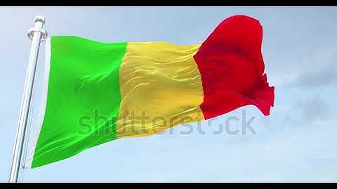 Mali Flag Waving loop 4K