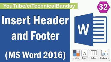 Header and Footer in MS Word-32 || Microsoft Word 2016 [Hindi/Urdu]