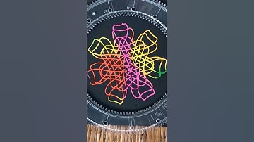 Two colour full flowers making by spirograph design tools 🎃🎃#shorts #satisfying #asmr #spirograph