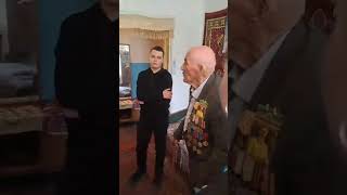 Учащиеся КГУ "ОШ №85"  посетили ветерана ВОВ Степенко Григория Петровича