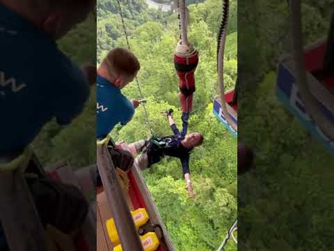 The Best bungee Jumping shorts in a beautiful spot #shorts #asmr #viral #skydiving