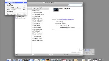 Mac Address Book OS version 10.6 Part 12 Font Size