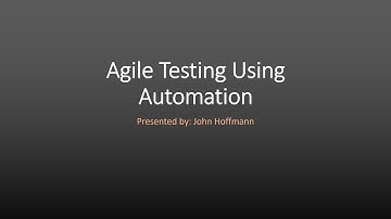 Agile Testing With Automated Testing
