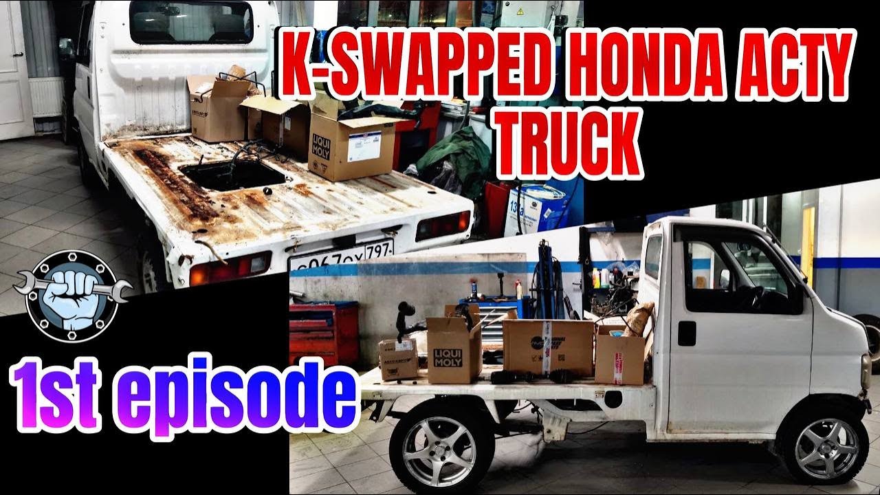 Honda JDM Acty Key truck, engine swap to vtec K20 - YouTube