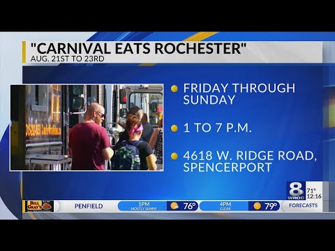 Carnival Eats Rochester, Friday through Sunday in Spencerport