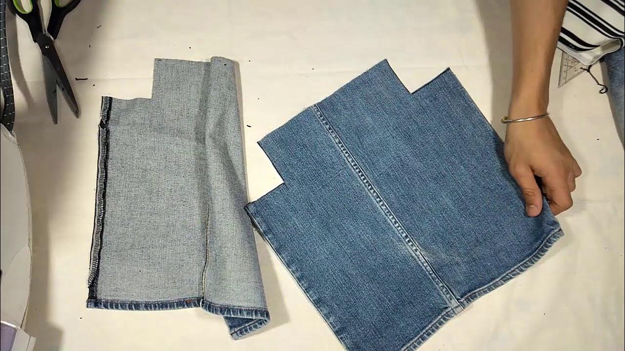 how to make jeans bag with old jeans - YouTube