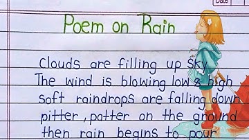 Poem on Rain/Poem on Rainy Season/Poem on Rainy Day/Rain Poem in English/Rainy Day Poem in English