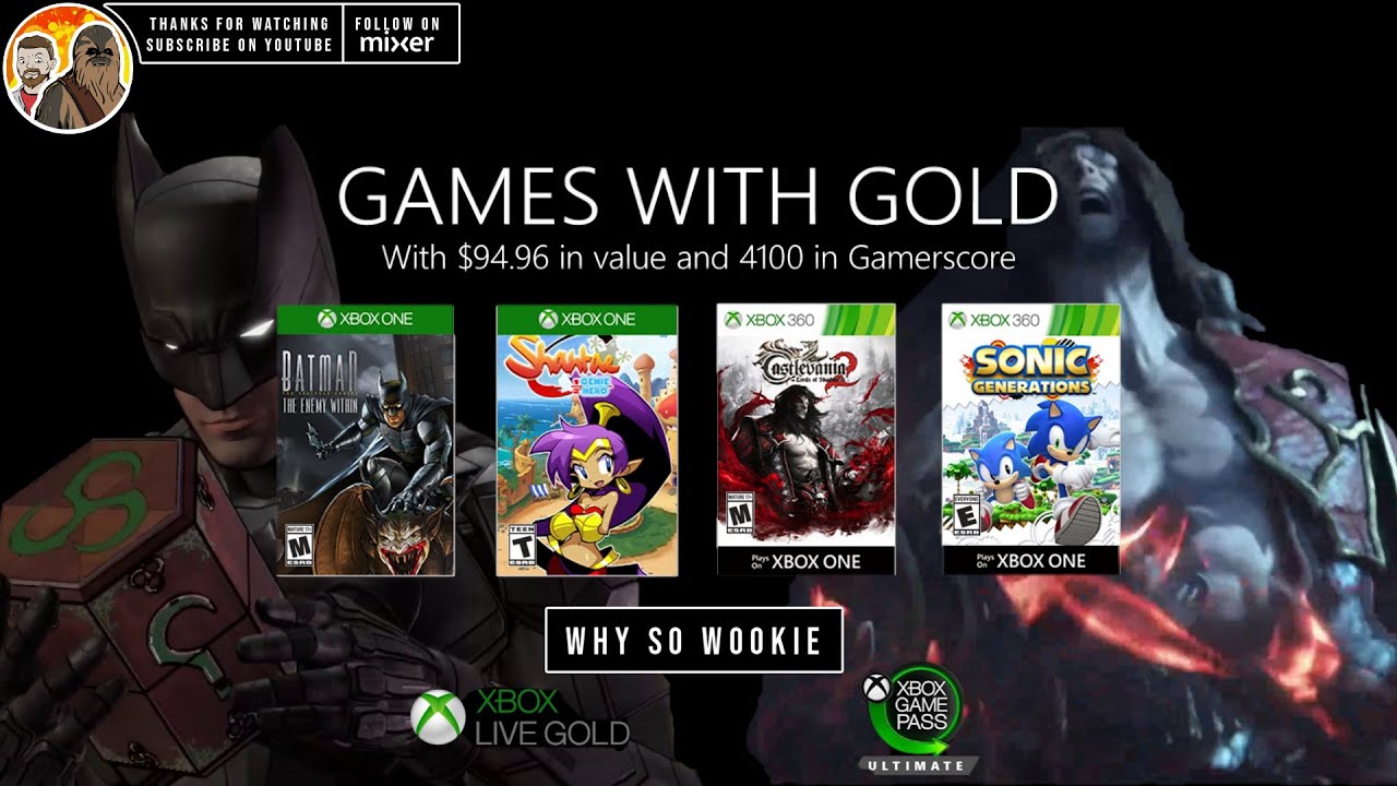 NEW GAMES WITH GOLD MARCH 2020