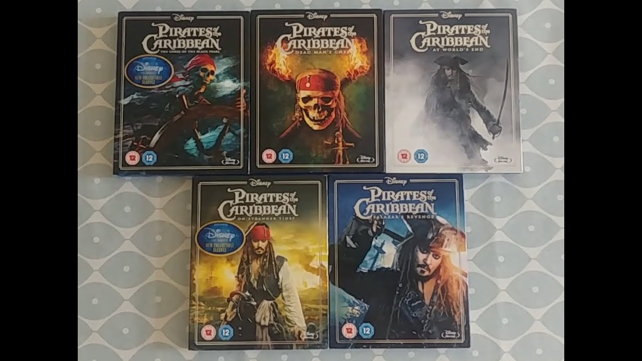 Pirates of the Carribean complete bluray slipcase collection