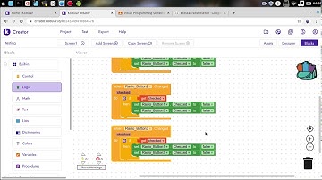 How to use radio button on kodular, app inventor