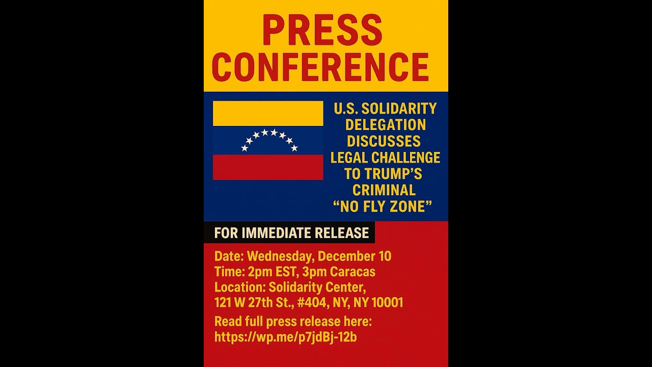 Challenge to Trump's No Fly Zone - Dec 10. Press Conference