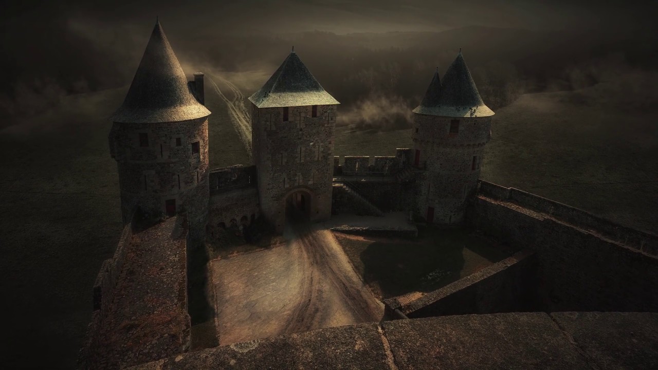 Matte painting breakdown slideshow - Fougères castle (Photoshop)