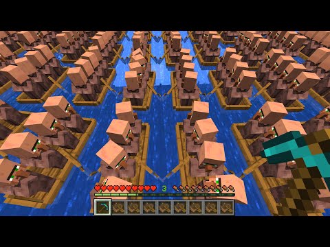 最強の船で村人を運ぶマインクラフト【マイクラ】【超鳥犬猿MODクラフト #5】