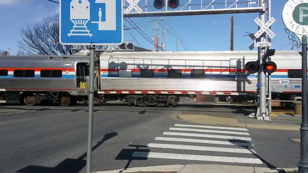AMTK P030 with 3 FRA Amfleet Inspection cars @ Gaithersburg