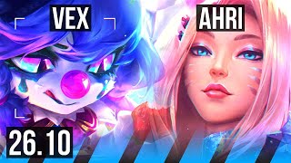 VEX vs AHRI (MID) | Good KDA: 13/1/12 | KR Master | 26.10