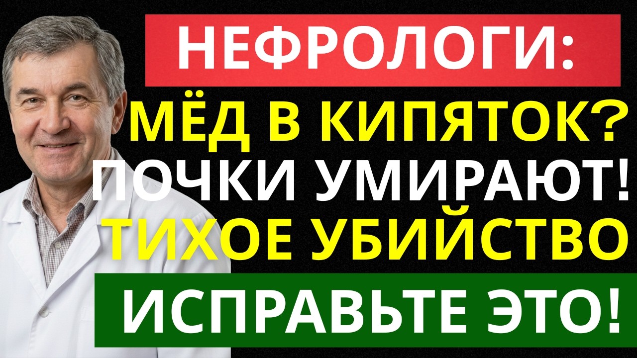 НЕФРОЛОГИ: СТОП! МЁД В КИПЯТОК? ПОЧКИ УМИРАЮТ! ТИХОЕ УБИЙСТВО — ИСПРАВЬТЕ ЭТО!