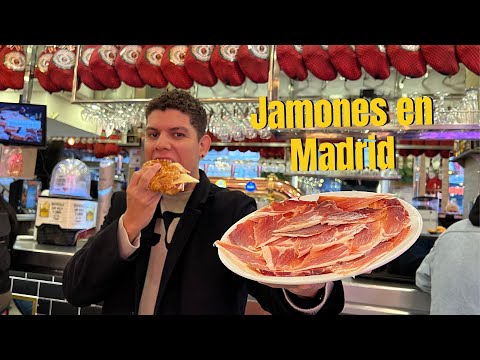 Probando comida en el Famoso MUSEO DEL JAMON en MADRID españa 😎