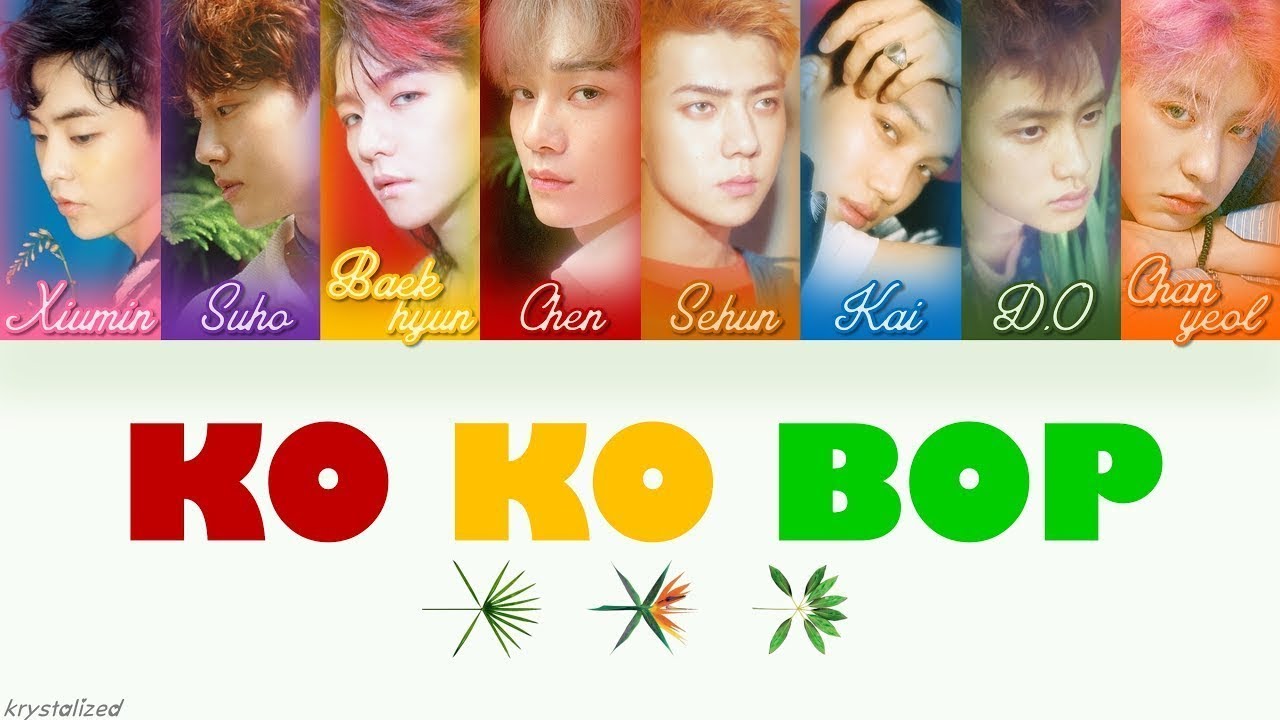 Учим мемберов EXO c KO KO BOP Learning the members of EXO with KO KO