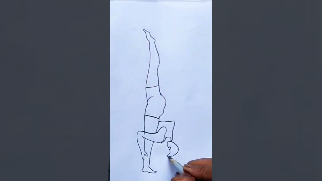 How to draw a girl doing a split 