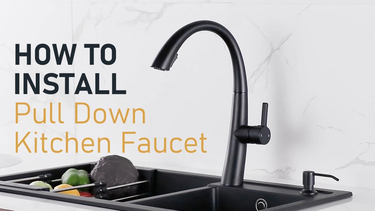 How to install a stainless steel pull down kitchen faucet? YouTube