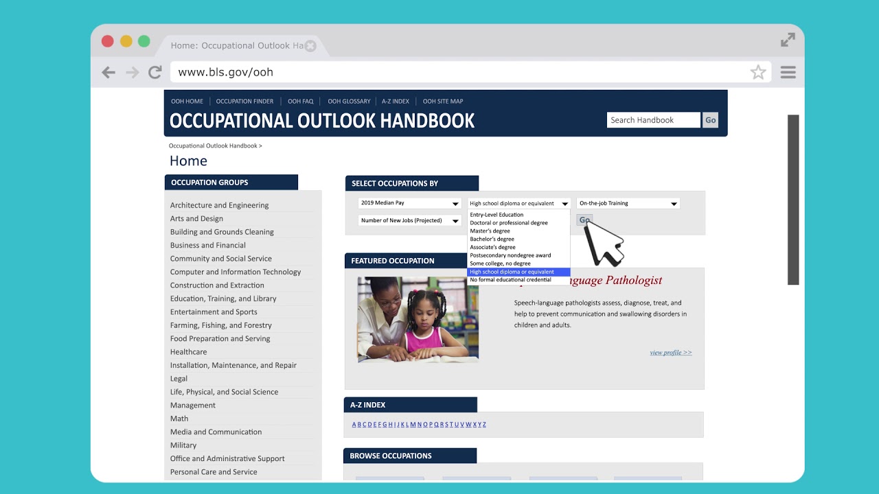 Using the Occupational Outlook Handbook for Your Career Search YouTube