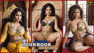 [4K] AI Lookbook Indian Model video ❤️ Rajastan Princess in palace