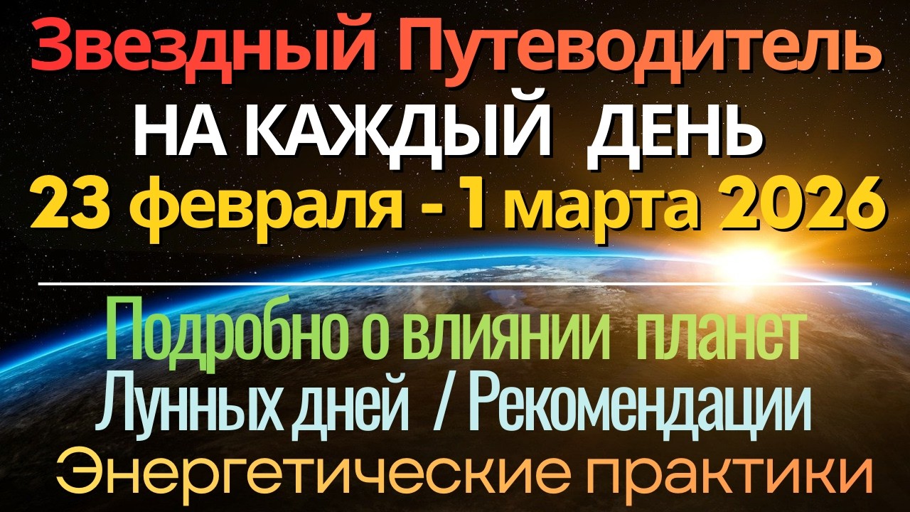 Прогноз на КАЖДЫЙ ДЕНЬ ПОДРОБНО недели с 23 февраля - 1 марта 2026 Полный разбор