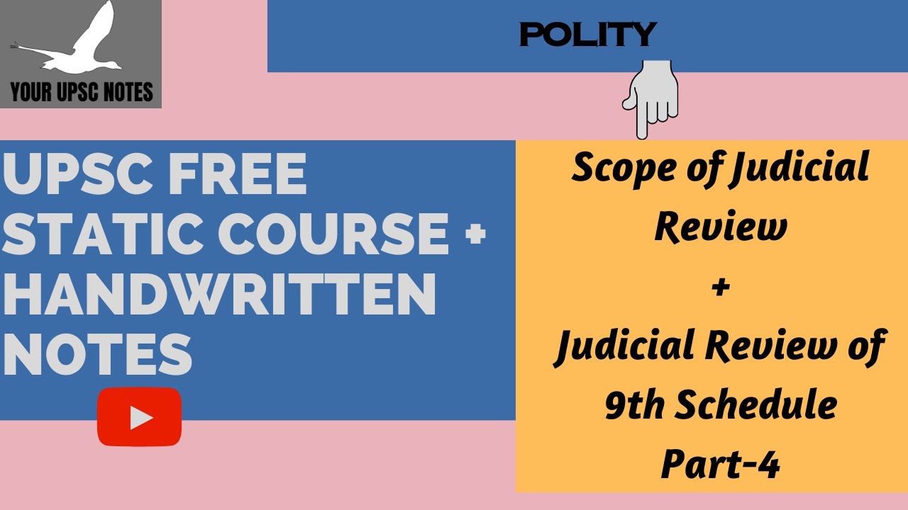 Judicial Review of 9th Schedule & Scope of JR Part 2 Polity Free
