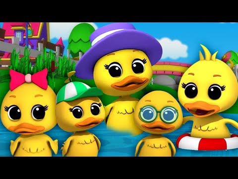 Lima bebek kecil | Lagu sajak anak-anak | Lagu anak-anak | Baby Rhymes | Five Little Ducks