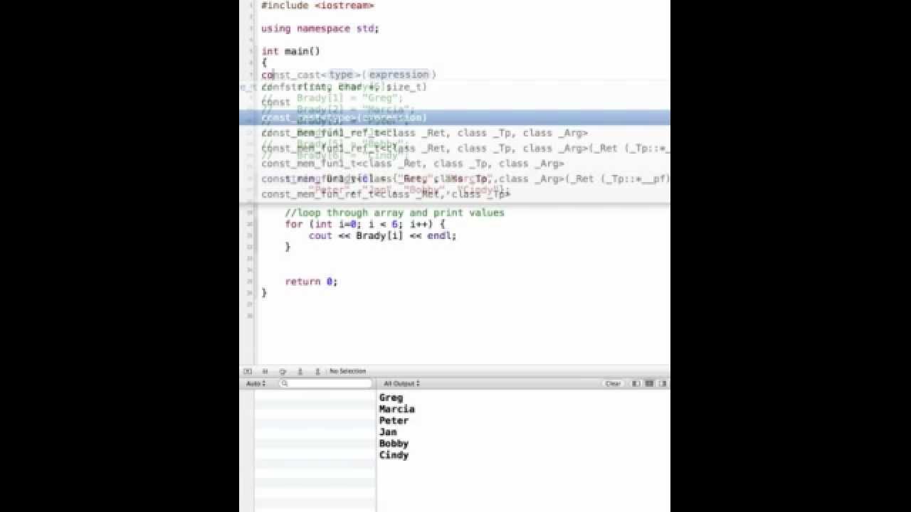C++ How to Create Arrays - YouTube