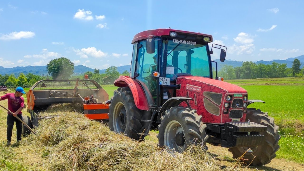 Tümosan 8195 Reygras Otunu Balya Yapıyor. Şoför Daha 11 Yaşında!!