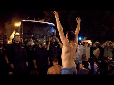 Film backdrop image for Bulgarian protesters barricade parliament building in Sofia (2013)