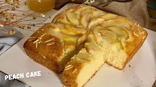 Peach and Almond Cake Recipe | طرز تهیه کیک هلو