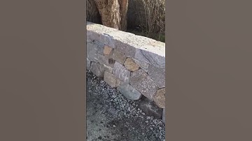 Granite dry stone wall ⚒️ #drywall #stonemasonry #stonewall