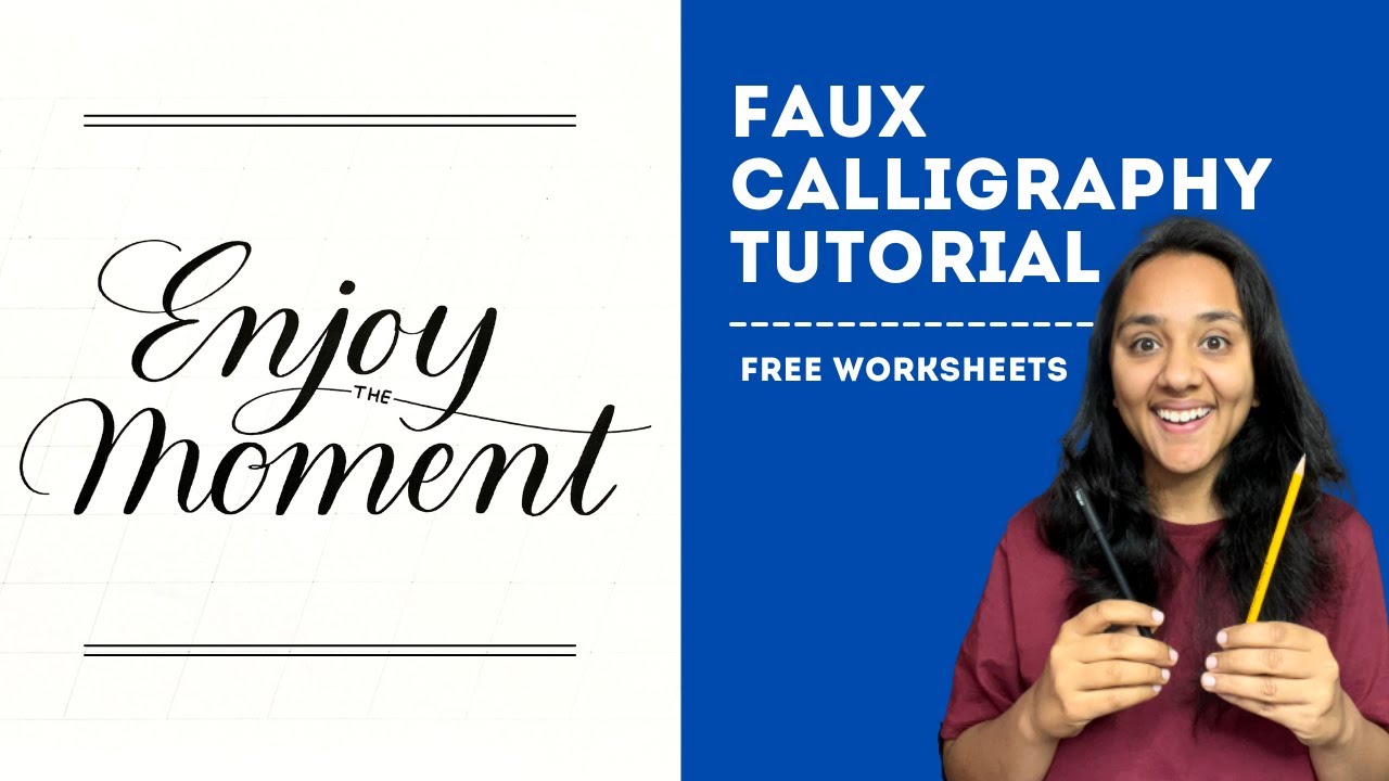 Faux Calligraphy for Beginners, Intro to Lettering Practice Sheets, Digital  Download Worksheets 