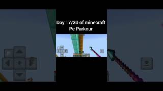 Day 17/30 of minecraft pe Parkour mace+spear parkour 😀