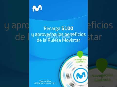 Recarga $100 y aprovecha los beneficios de la Ruleta Movistar