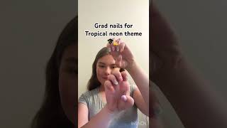 Tropical neon nails!! 💅 🌺🌴 #ourchannel #nails #grad
