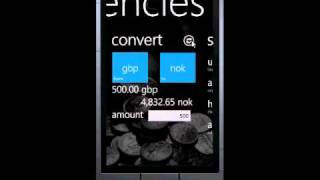 Currencies - Windows Phone 7 currency converter