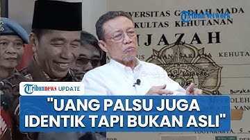 Sindiran Eks Menteri Gus Dur soal Ijazah Jokowi Identik: Uang Palsu juga Identik, Tapi Tidak Asli