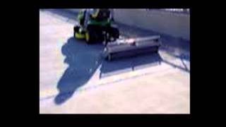 Commercial Shot Blasting demonstration of a magnetic sweeper