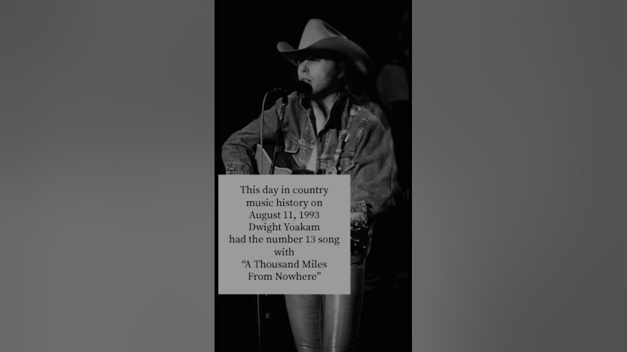 This day in country music history on 8/11/93 Dwight Yoakam was number 13 #countrymusic #90scountry