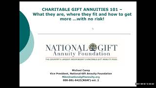 Charitable Gift Annuities 101