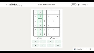 LinkedIn Mini Sudoku Answer Today #104 I Know Y #sudoku