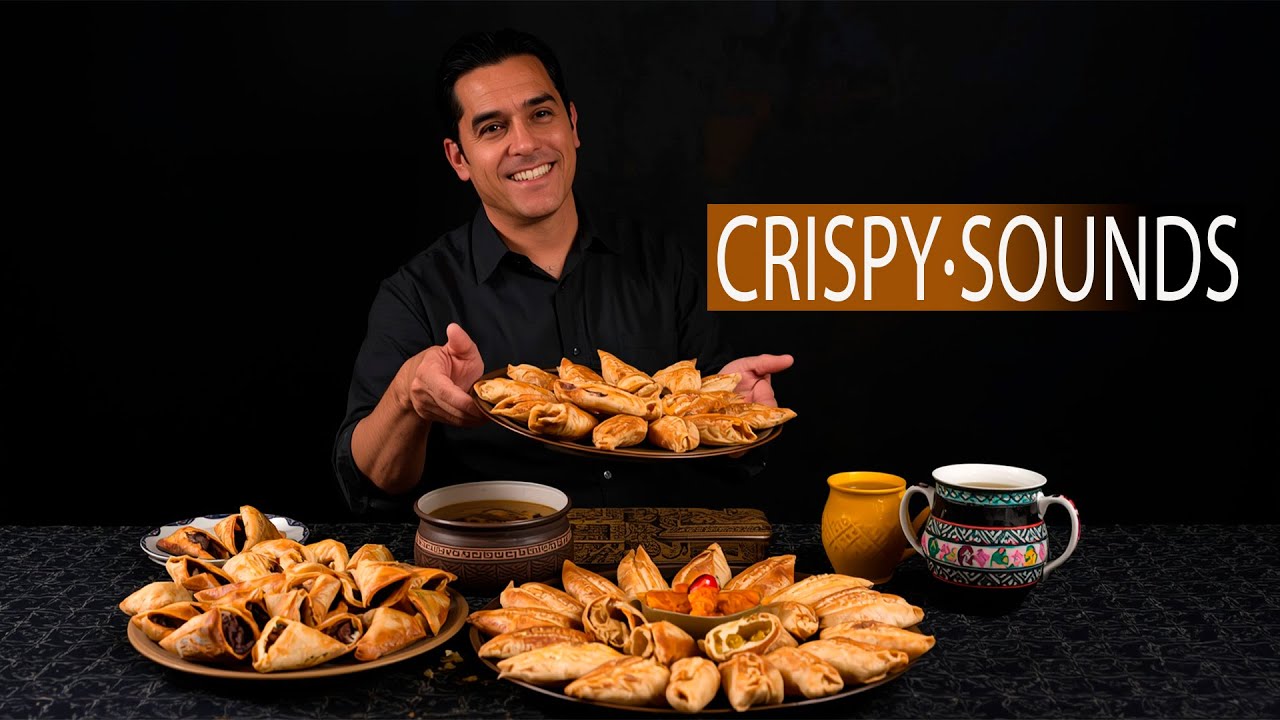 ASMR Eating Crispy Uzbek Samsa – Satisfying Eating Sounds