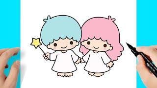 How to draw Little Twin Stars' Kiki and Lala